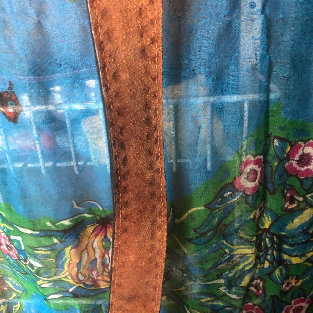 Studded, jeweled leather belt 29-33” no buckle. - Picture 6 of 8
